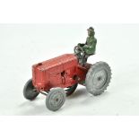 Pure Rubber - Benbros Mechanical Tractor with Driver in Red. Scarce item is generally very good,