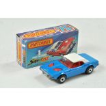 Matchbox Superfast No. 1G Dodge Challenger. Blue body, white roof and red interior. Unpainted