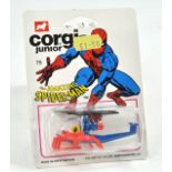 Corgi Juniors blister pack No. 75 The Amazing Spider-man Spidercopter. Appears excellent with little