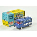 Corgi No. 464 Commer Police Van with flashing light. Dark blue body 'County Police' detail on side