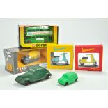Assorted group comprising Tomte type Mini in plastic plus early rubber saloon and other diecast with