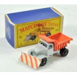 Matchbox regular wheels no. 16c Scammell Mountaineer Snowplough. Light grey cab and chassis with