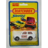 Matchbox Superfast No. 20B Police Patrol Site Engineer. White with orange interior, unpainted base