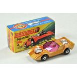 Matchbox Superfast No. 2E Jeep Hot Rod. Light pink body with cream seats and green base. Appears