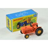 Matchbox Regular wheels No. 39C Ford Tractor. Orange with yellow wheels. Appears excellent with only