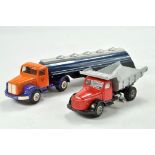 Tekno early issue Scania Tanker plus Volvo Tipper Truck. Both look to be excellent with little or no