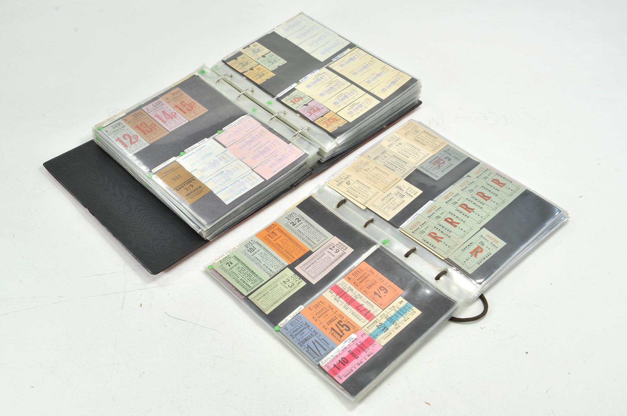 Vintage Bus Tickets comprising two binders (one large) containing significant quantity relating to