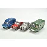 Triang Spot-On group of worn diecast vehicle issues including Land Rover duo and others. With