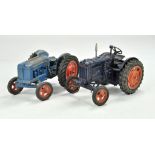 Chad Valley Vintage Tractor Duo including Fordson Major and E27N. With wear throughout as shown.