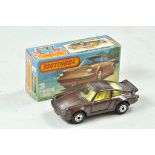 Matchbox Superfast No. 3E Porsche Turbo. Metallic brown body, clear glass, cream interior with black