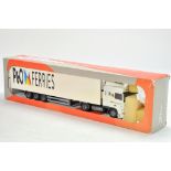 Tekno Model Truck issue comprising DAF Fridge Trailer in the livery of P&O. Appears good in worn