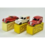 Trio of hard to find ODGI Toys of Yesteryear, comparable to Dinky including two further inc Esso /