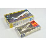 Duo of plastic model aircraft kits from Italeri and Zvezda, complete, some tape prep.
