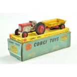Corgi No. GS7 Gift Set to include Massey Ferguson 65 Tractor and Tipper Trailer. Minor signs of
