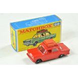 Matchbox Regular wheels No. 56b Fiat 1500. Red with red interior, light brown luggage, black base