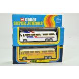 Corgi No. E2025 PTT Bus plus E2008 Greyhound Bus. Excellent in Boxes.