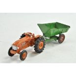 CIJ Vintage Issue Renault Tractor and Green Tinplate Trailer. Appears very good to excellent.