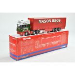 Corgi Diecast Model Truck issue comprising No. CC13701 Scania Curtainside in livery of Mason