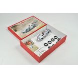 Schuco Studio metal racing car kit, as shown. Would appear complete and hence excellent with box.