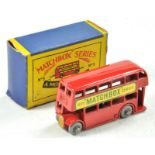 Matchbox regular wheels no. 5a London Bus "Buy Matchbox Series". Red body with gold trim and metal