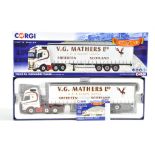 Corgi Diecast Model Truck issue comprising No. CC16003 Volvo FH Curtainside in livery of VG Mathers.