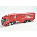 Corgi Diecast Model Truck issue comprising Mercedes Curtainside Trailer in livery of McGuinness.