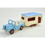 Triang Mini Highway Land Rover and Caravan. Worn but generally quite hard to find.