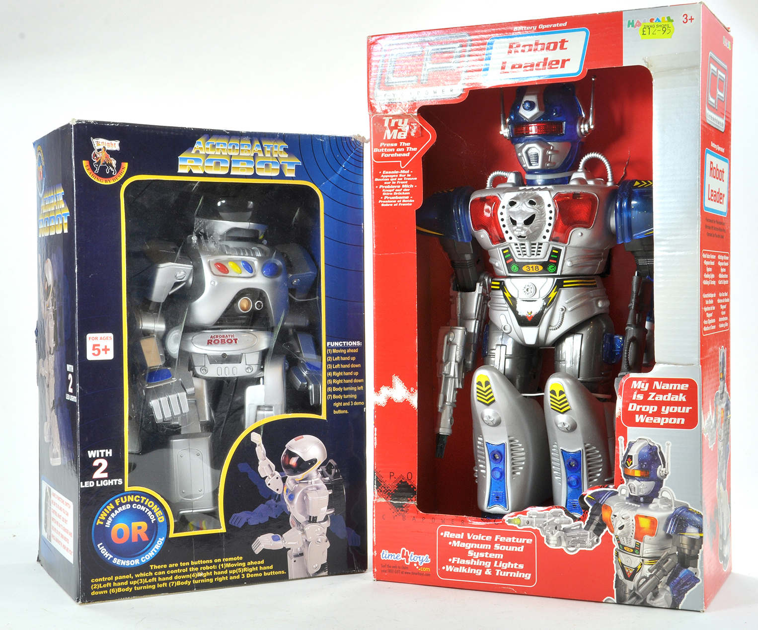 Duo of Battery Operated large Robots - Appear as new in boxes, however untested.