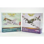 Corgi Aviation Archive Diecast Aircraft issue duo comprising P51D Mustang plus Supermarine