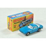 Matchbox Superfast No. 14D Iso Grifo. Light blue body with white interior. Silver base and wide