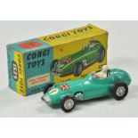 Corgi No. 152S B.R.M. Racing Car Formula 1 Grand Prix with suspension. Turquoise body with union