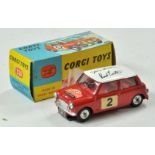 Corgi No. 321 Mini Cooper S B.M.C Monte-Carlo. Red Body with white roof with RN '2' and 'Timo