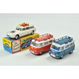 Corgi Duo of Commer Bus issues in different variations plus No. 475 Citroen Safari (not complete).