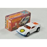 Matchbox Superfast No. 8G De Tomaso Pantera. White body, orange interior, blue base, 'Sun' circle