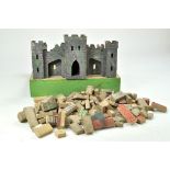 Compositional, Wooden Vintage Toy Fort / Castle. Some heavy signs of wear, missing a piece plus