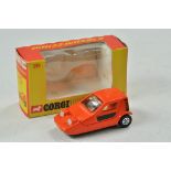 Corgi Toys 'Whizzwheels'. No. 389 Reliant Bond 'BUG' 700 ES. Orange body with 'BUG' labels. Cream