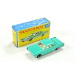 Matchbox Regular Wheels No. 31c Lincoln Continental. Sea Green with white interior, unpainted base