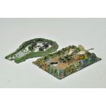 Johillco Lilly Pond with Lilies and Frog plus Britains similar issue. Some scarce items, with wear.
