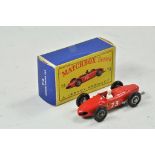Matchbox Regular Wheels No. 73b Ferrari Racing Car, racing No. 73. Red with black base. Appears