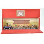 CBG Mignot French Figure Diorama Set comprising Tour De France, including 9 riders with jeep,