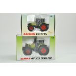 Universal Hobbies 1/32 Farm issue comprising Claas Celtis and Atles Tractor duo. Excellent,