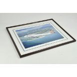 Large Limited Edition Print, signed by Anthony Cowland - British Airways 747 Over the Cape - No.