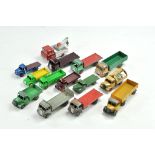 Assorted Dinky Worn and Restored Vintage Commercial Diecast group. Fair to excellent.