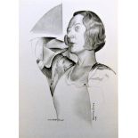 WYNDHAM LEWIS [1882-1957]. Dame Edith Evans, 1932. lithograph, edition of 200 [141/200]. The