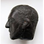 LEONARD BASKIN [1922-2000]. Self Portrait. bronze; signed 'L Baskin' and marked with foundry