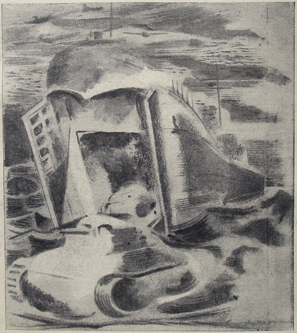 PAUL NASH [1889-1946]. Prelude, 1944. offset lithograph