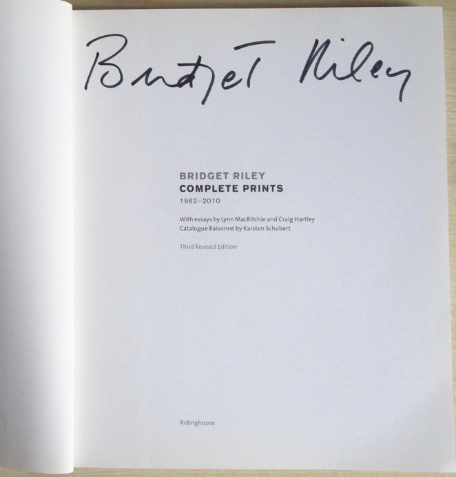 BRIDGET RILEY RA - book - Complete Prints - signed by artist - Image 2 of 2