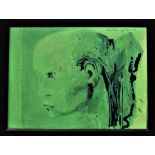 MICHAEL AYRTON [1921-75]. Green Head 11 [Persephone], 1966. acrylic on canvas; signed and dated.