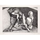 MICHAEL AYRTON [1921-75]. Minotaur Rising, 1971. etching, edition of 75, artist's proof. Signed in