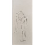 KEITH VAUGHAN [1912-77]. Bending Figure. pencil drawing. 14 x 7 cm - overall including frame 25 x 16